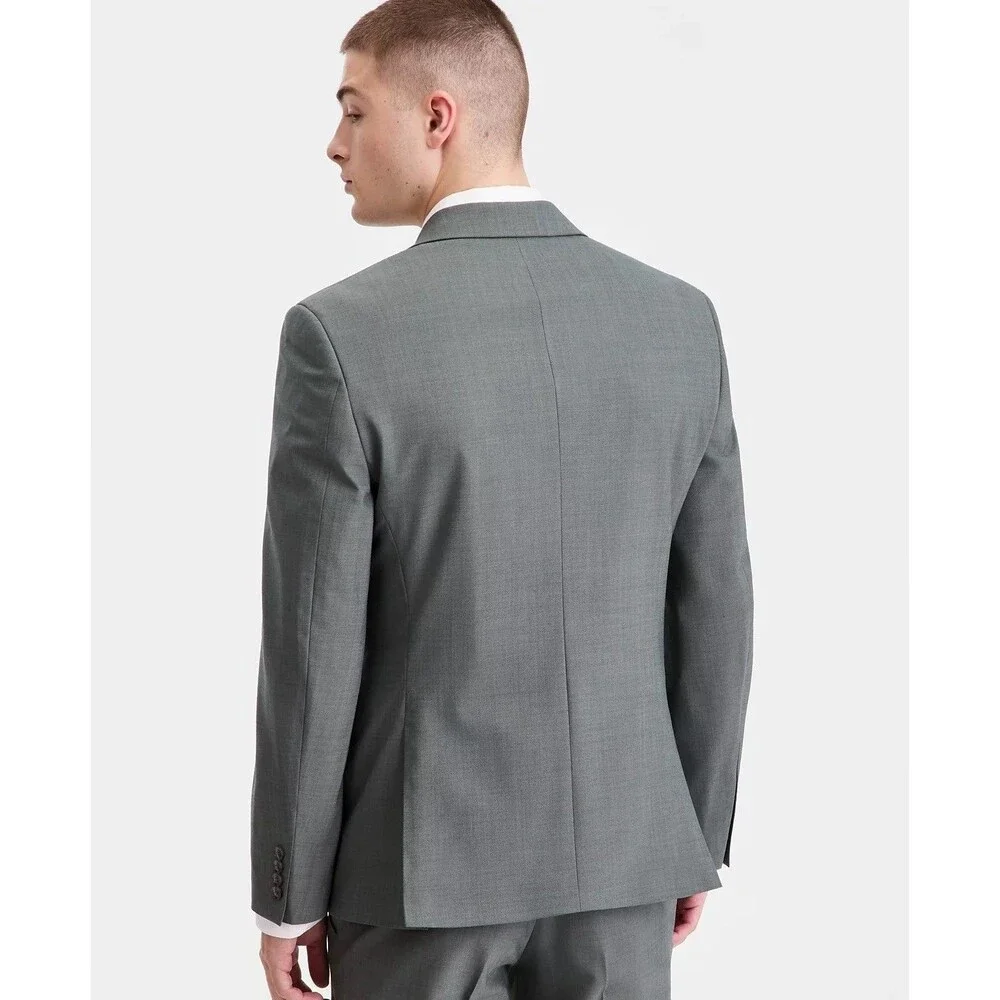 $625 NEW BAR III MENS 46R SOLID GREEN SLIM 2 PIECE SUIT WITH DRESS PANTS 30X30